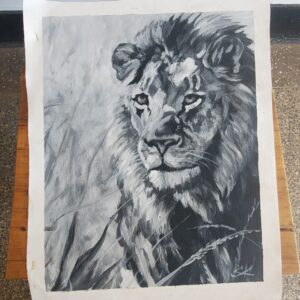 40×30cm Lion Head Painting